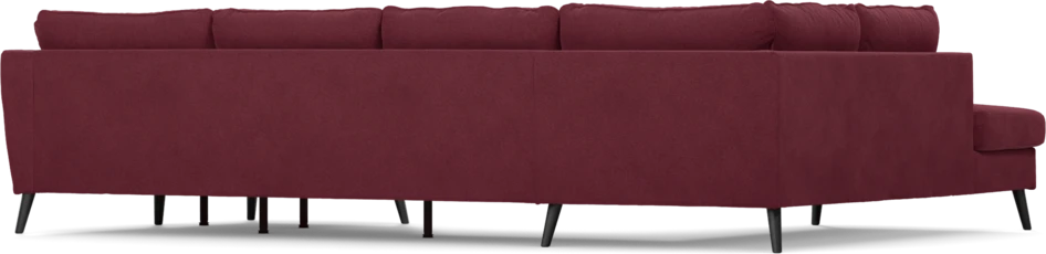 County - 3-sits soffa med divan vänster och schäslong höger - Röd