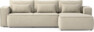 Ide - Bäddsoffa 3-sits med schäslong höger - Beige