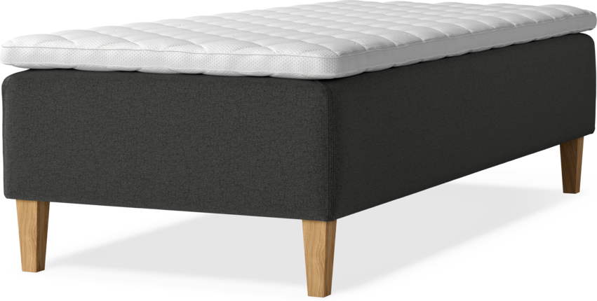 Delux Dream - Ramsäng, enkelsäng med bäddmadrass - Grå