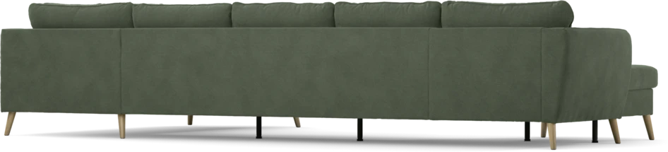 County - 4-sits soffa med schäslong vänster och divan höger - Grön