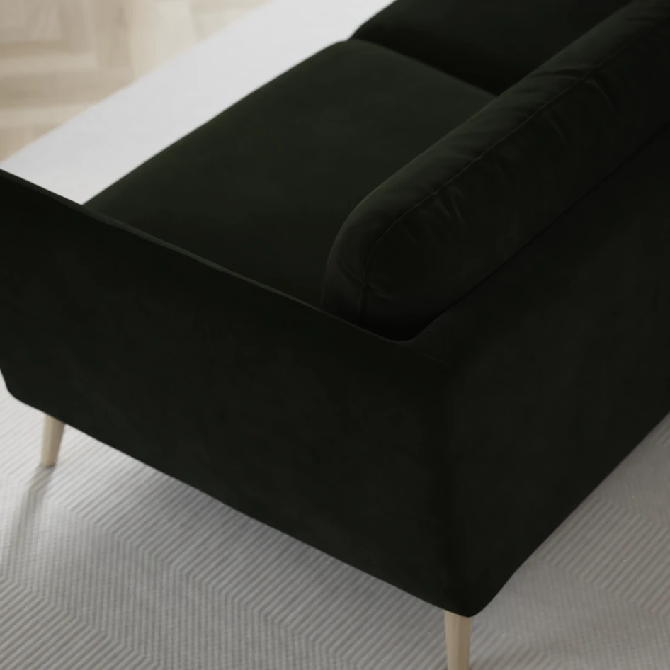 Madison - 2-sits soffa med divan vänster och schäslong höger - Grön
