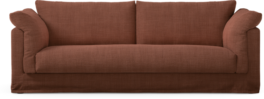 Cherrie - 3-sits soffa, hel dyna och kappa - Orange
