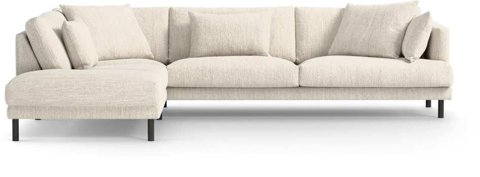 Harper - 3-sits soffa med divan vänster - Vit