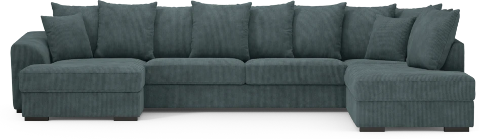 Town - 3-sits soffa med divan höger och schäslong vänster - Blå