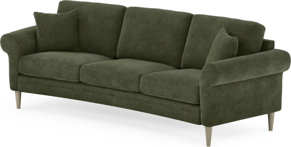 Eden - 3-sits soffa svängd - Grön