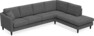 Eden - 3-sits soffa med divan - Svart