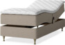 Delux Dream - Ställbar säng, enkelsäng med bäddmadrass - Beige