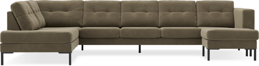 Rio - 4-sits soffa med divan vänster och schäslong höger - Grön