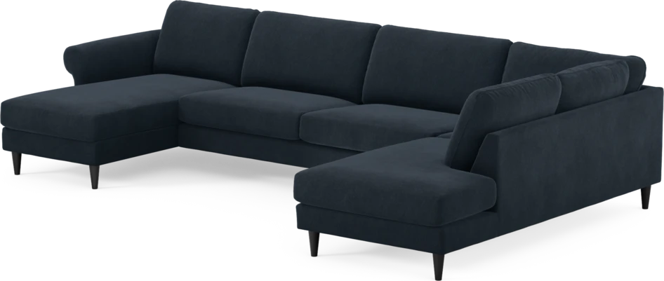 Bridge - 3-sits soffa med schäslong vänster och divan höger - Blå