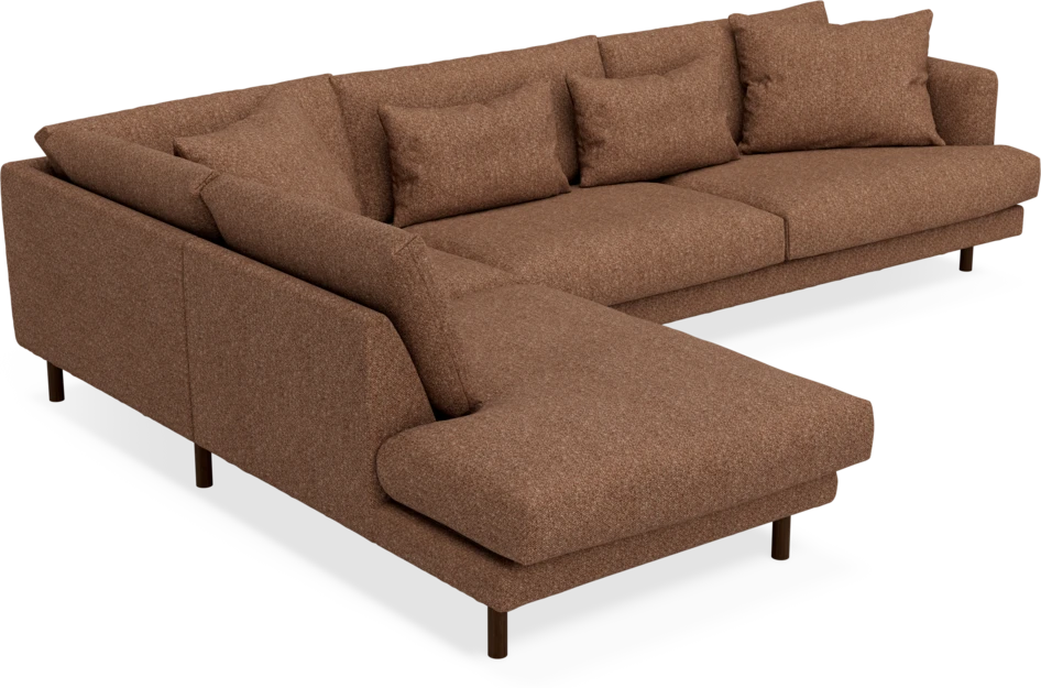 Harper - 3-sits soffa med divan vänster - Orange