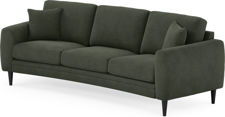 Eden - 3-sits soffa svängd - Grön