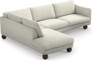 Madison - 3-sits soffa med divan vänster - Vit