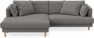 Harper - 4-sits med schäslong XL vänster - Grå