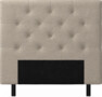 Delux Pikerad Låg - Sänggavel, 90-210 cm - Beige