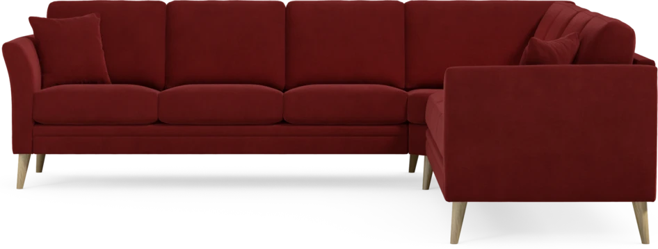 Eden - Hörnsoffa, 3+3-sits - Röd