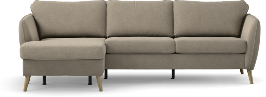 County - 3-sits soffa med flyttbar schäslong - Beige
