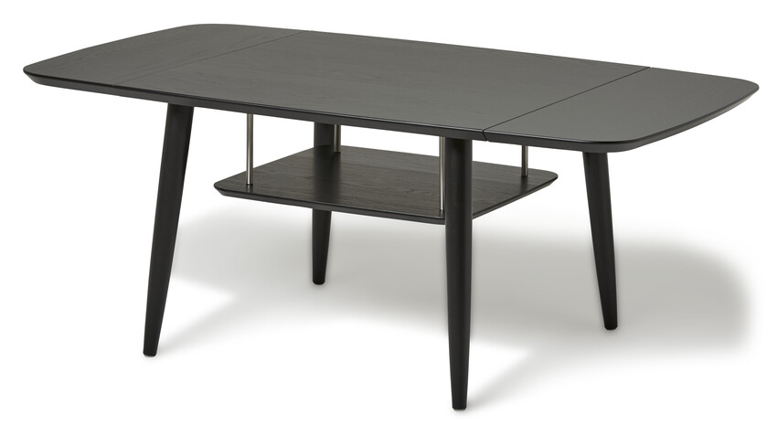 Louise - Soffbord, L 70-120 cm - Svart