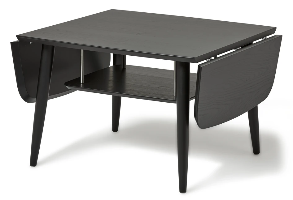Louise - Soffbord, 70-120x70x48 cm - Svart