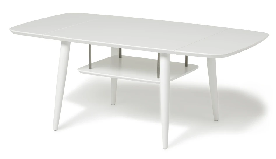 Louise - Soffbord, L 70-120 cm - Vit