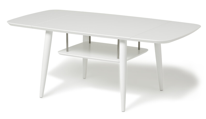 Louise - Soffbord, L 70-120 cm - Vit