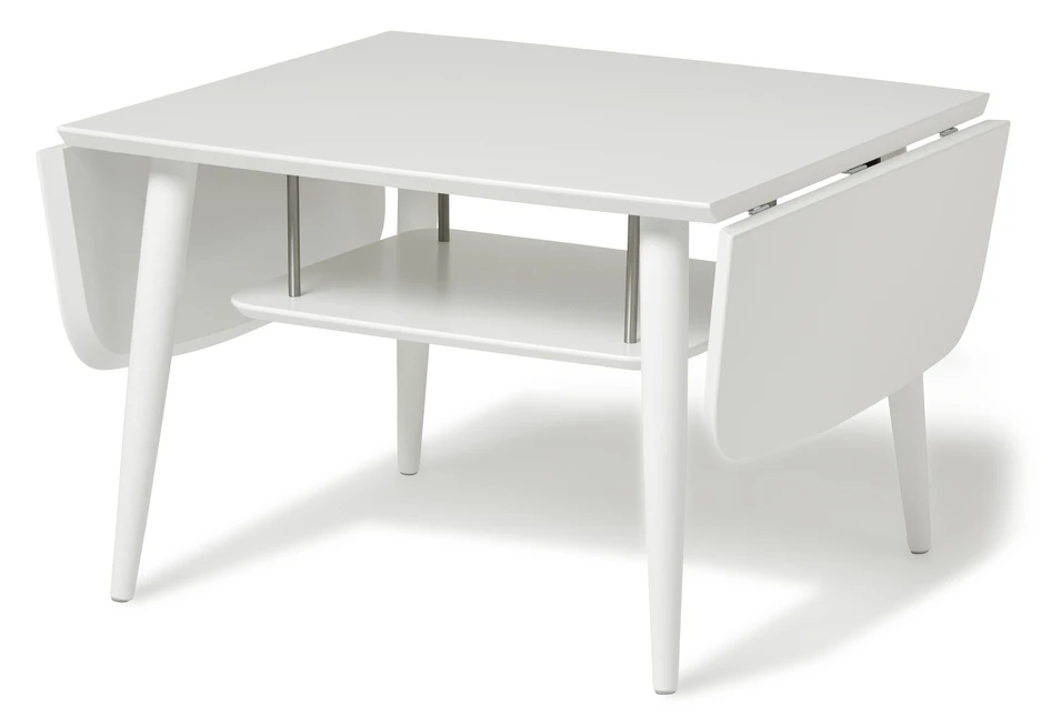 Louise - Soffbord, L 70-120 cm - Vit