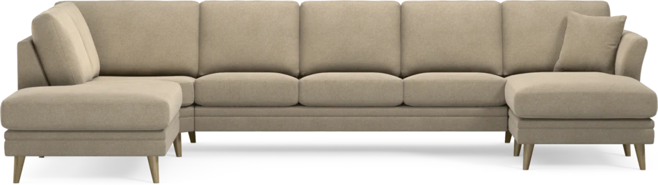 Eden - 3-sits soffa med divan vänster och schäslong höger - Beige
