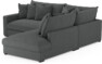 Rossi - 2-sits soffa med divan höger - Grå
