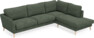 Bridge - 3-sits soffa med divan höger - Grön