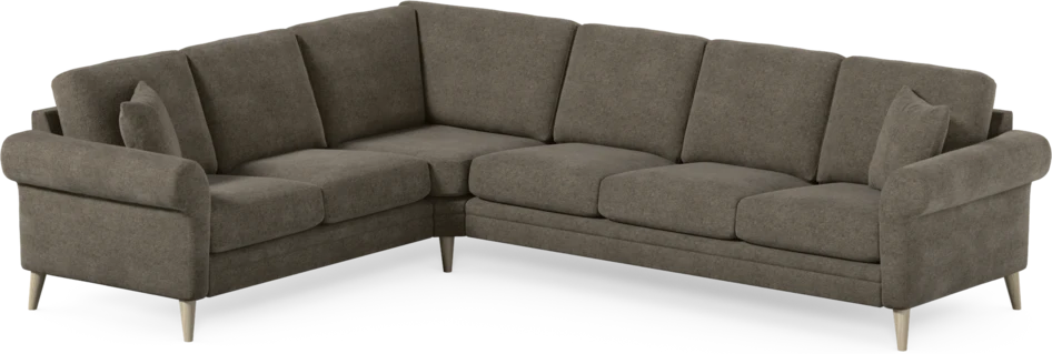 Eden - Hörnsoffa, 2+3-sits - Brun