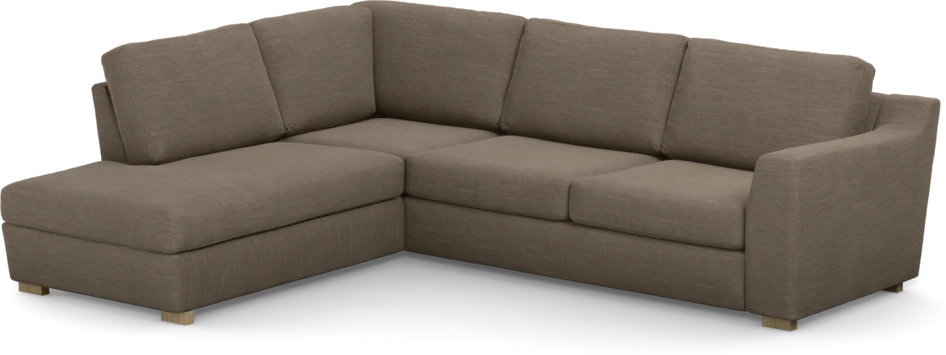Friday - 2,5-sits soffa med divan vänster - Brun