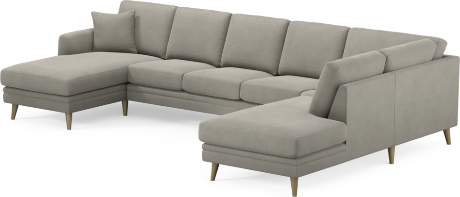 Eden - 3-sits soffa med schäslong vänster och divan höger - Grå