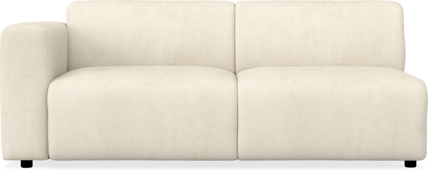 Ruby - 2-sits soffa med armstöd vänster - Vit
