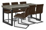 Woodenforge - Matgrupp med 6 stolar Chatham - Brun