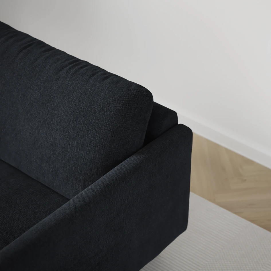 Madison Lux - 2-sits soffa med divan vänster och höger - Blå