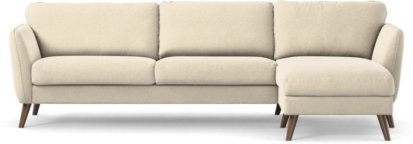 Bridge - 3-sits soffa med schäslong höger - Beige