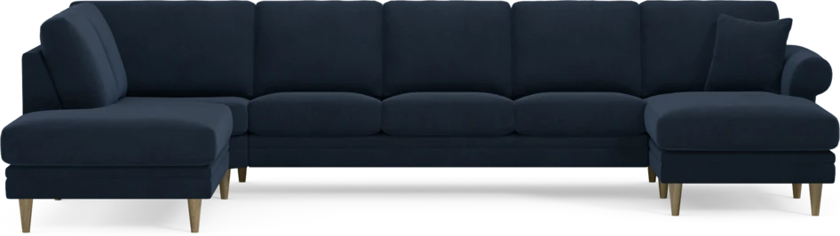 Eden - 3-sits soffa med divan vänster och schäslong höger - Blå