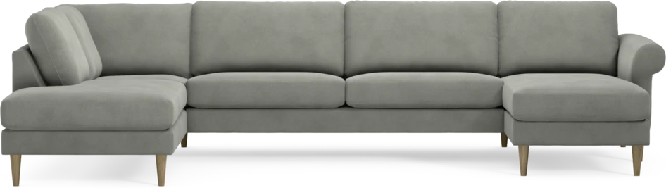 Bridge - 3-sits soffa med divan vänster och schäslong höger - Grå