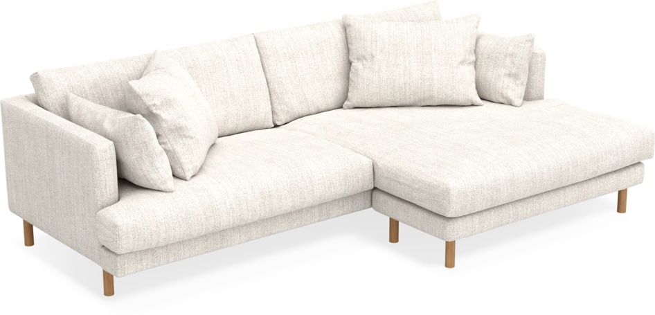 Harper - 4-sits med schäslong XL höger - Vit