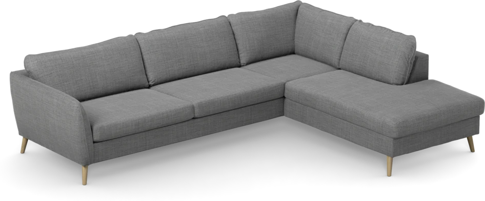 County - 2,5-sits soffa med divan höger - Grå