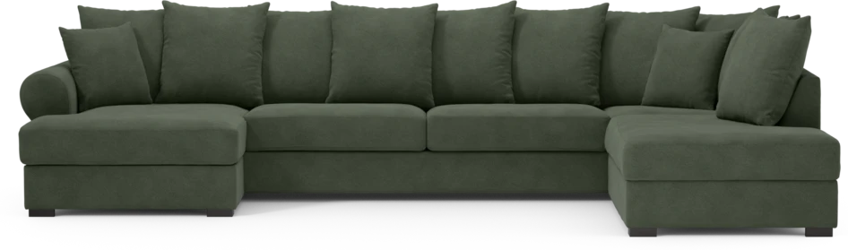 Town - 3-sits soffa med divan höger och schäslong vänster - Grön
