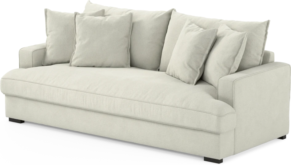 Mila - 3-sits soffa, hel dyna - Vit