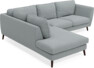 Madison - 2-sits soffa med divan vänster - Turkos