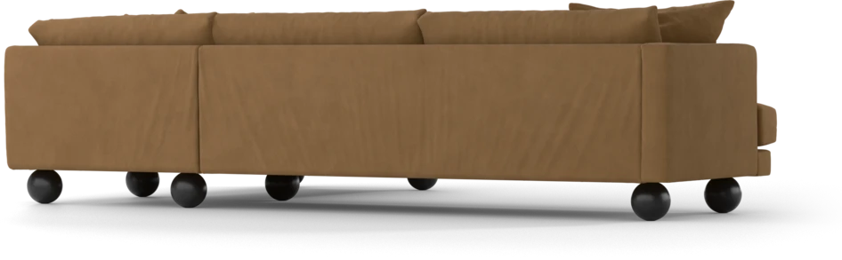 Harper - 3-sits soffa med divan höger - Gul