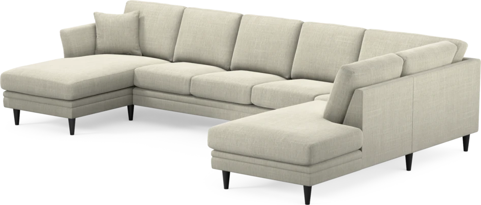 Eden - 3-sits soffa med schäslong vänster och divan höger - Beige