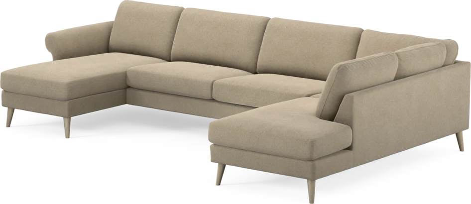 Bridge - 3-sits soffa med schäslong vänster och divan höger - Beige