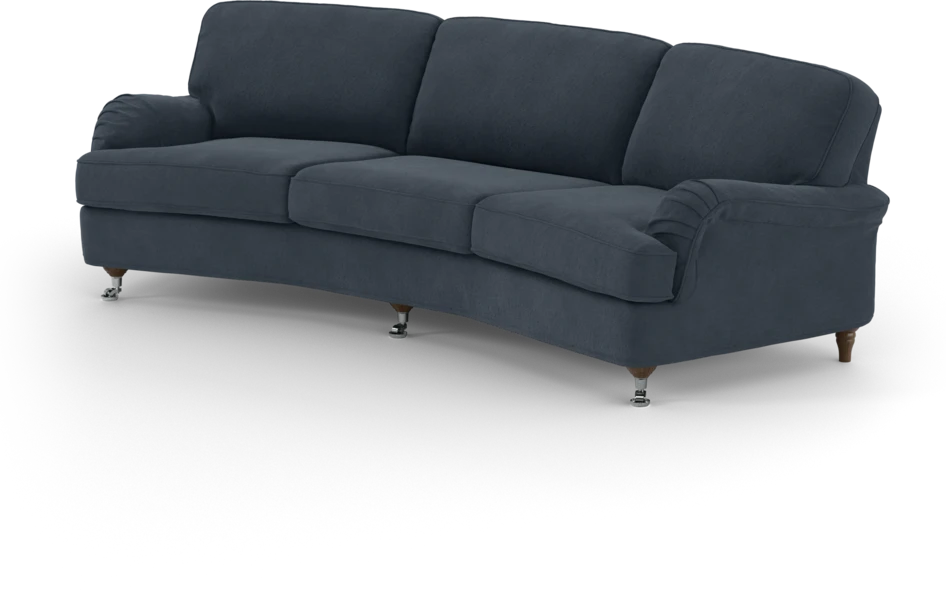 Oxford - 3-sits soffa svängd - Blå