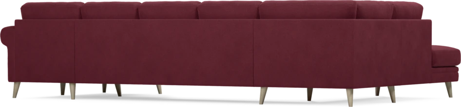 Eden - 3-sits soffa med divan vänster och schäslong höger - Röd