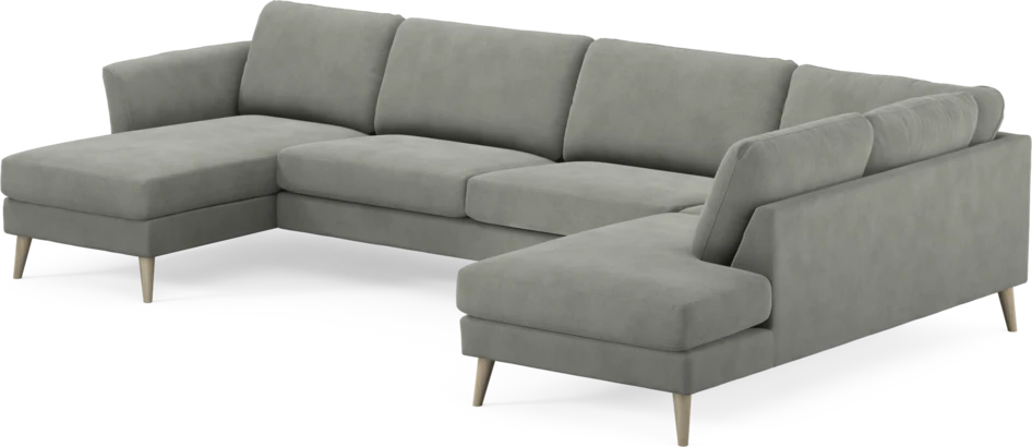 Bridge - 3-sits soffa med schäslong vänster och divan höger - Grå
