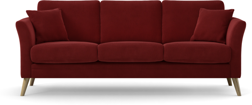 Eden - 3-sits soffa - Röd