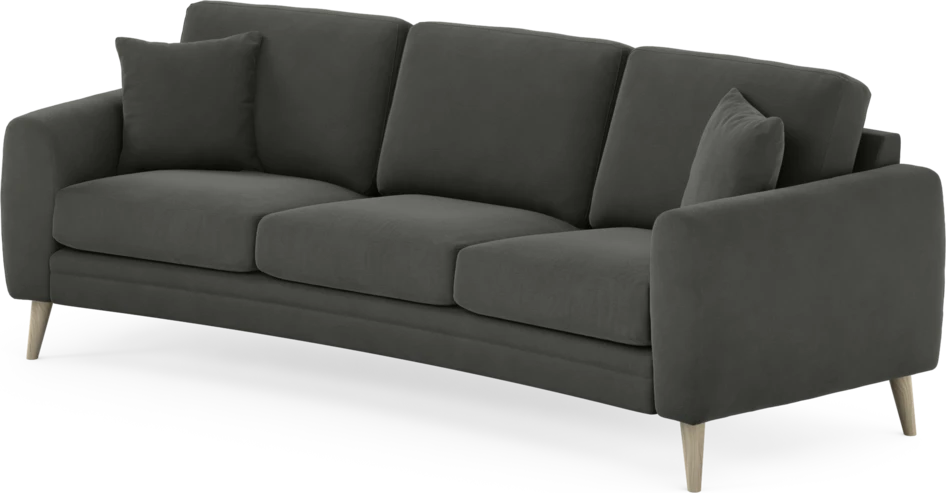 Eden - 3-sits soffa svängd - Grå